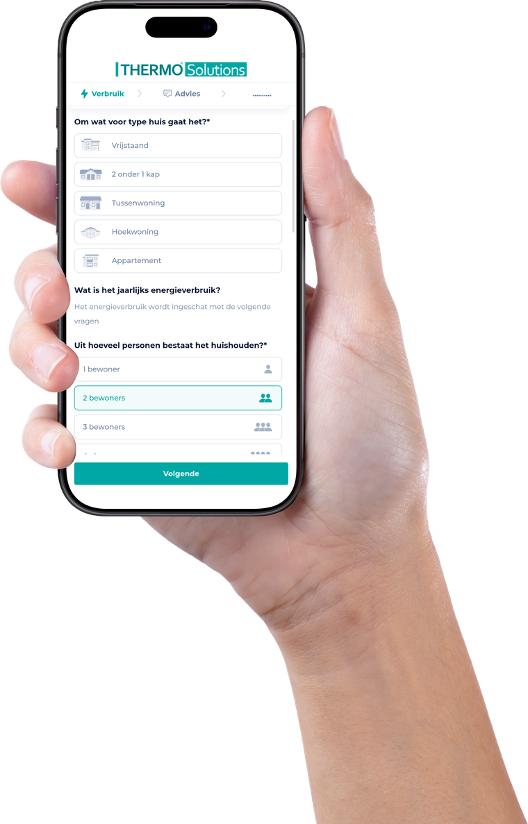 ThermoSolutions woningcheck op telefoon
